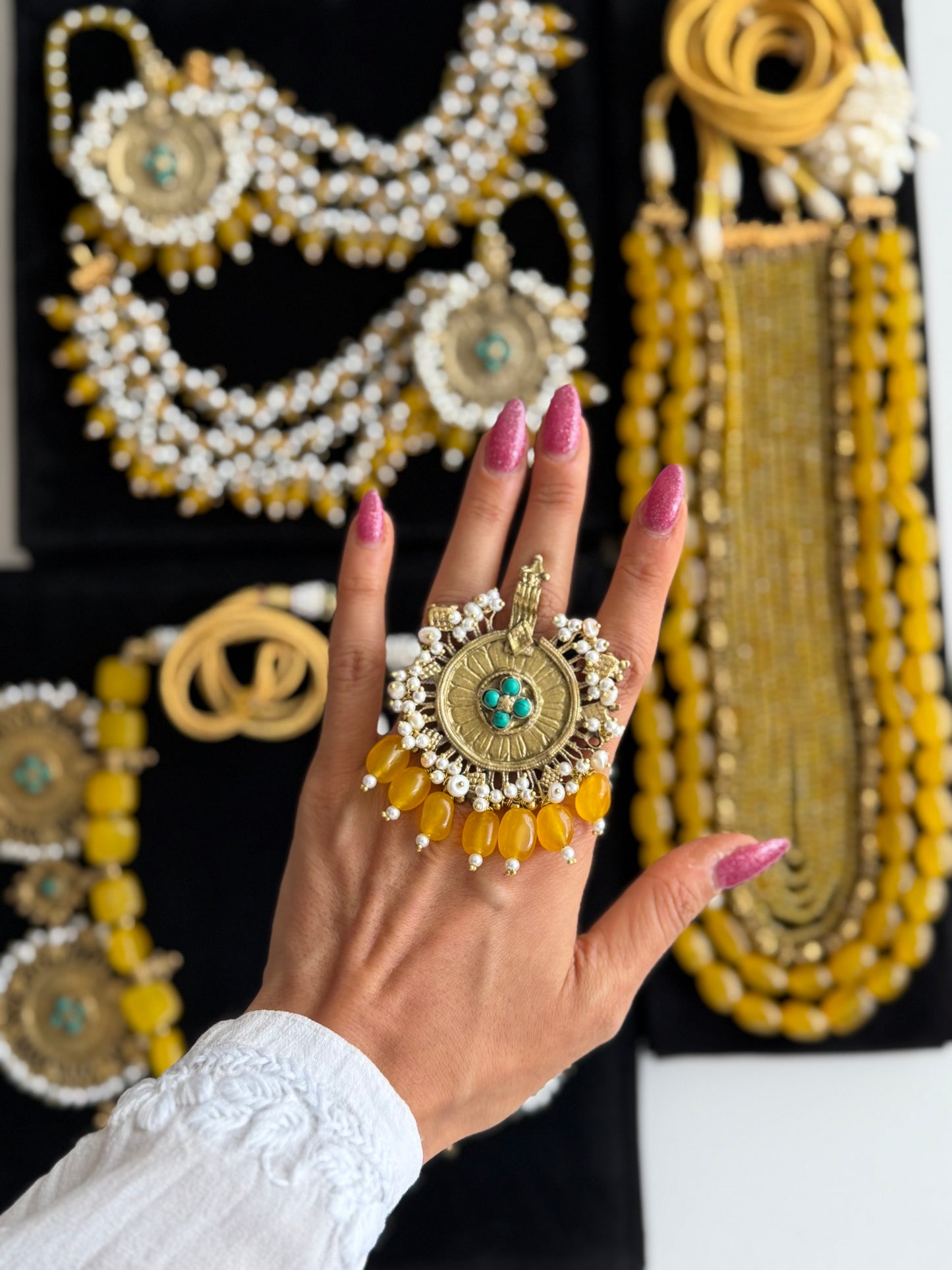 Yellow Bohemian Ring