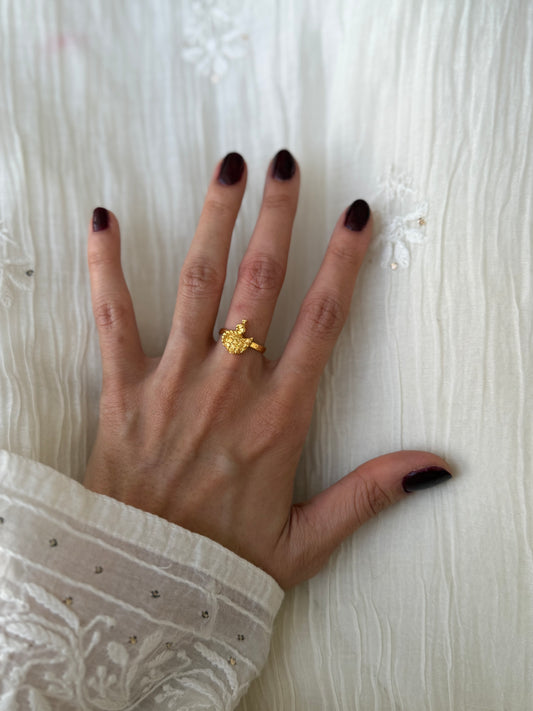 Gold Plated Swan Ring