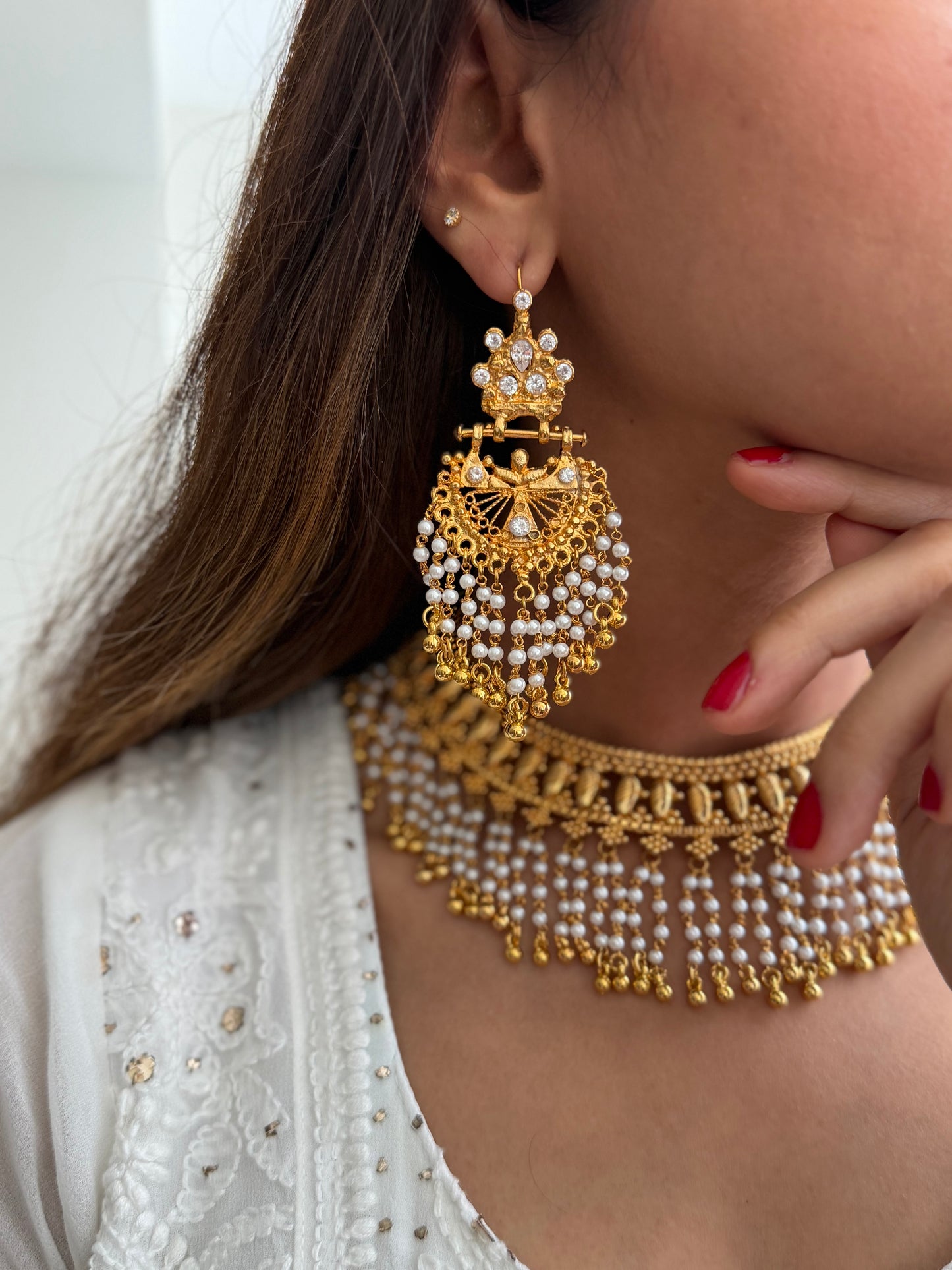 Gold Plated Nazrana Earrings