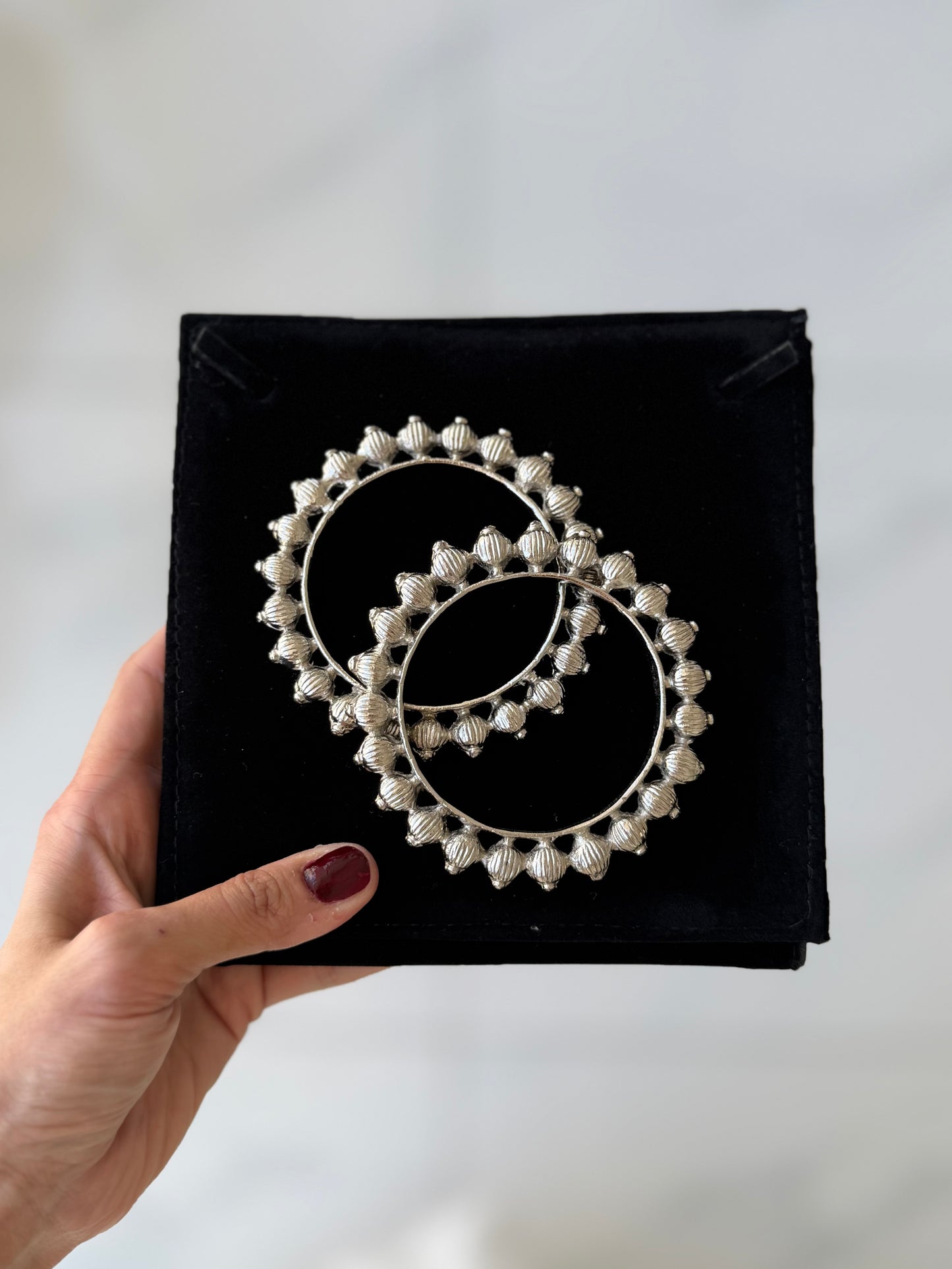 Traditional Silver Ball kadey PAIR