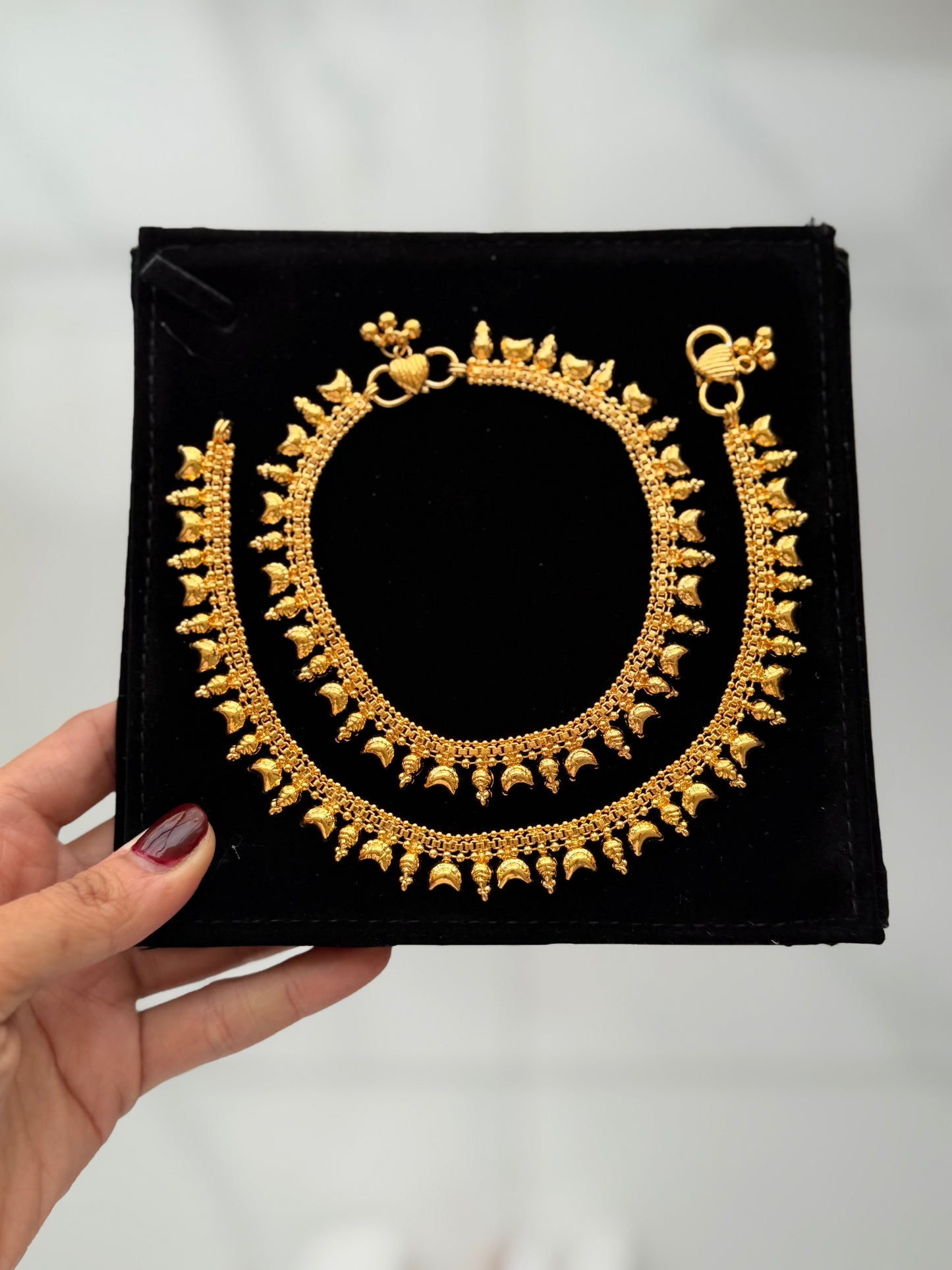 Gold Plated Minimalistic Anklets