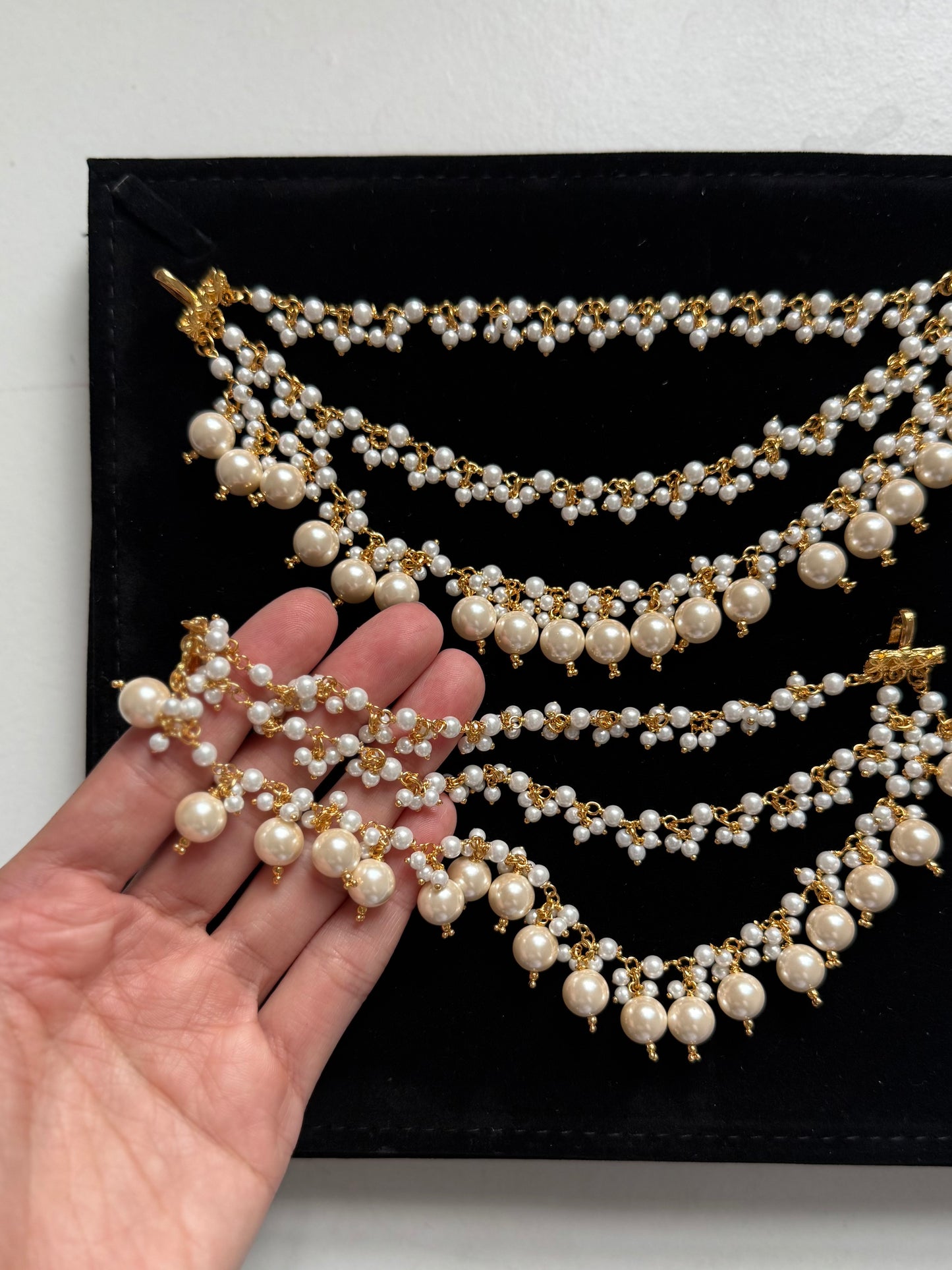 Gold Plated Pearl Sahare