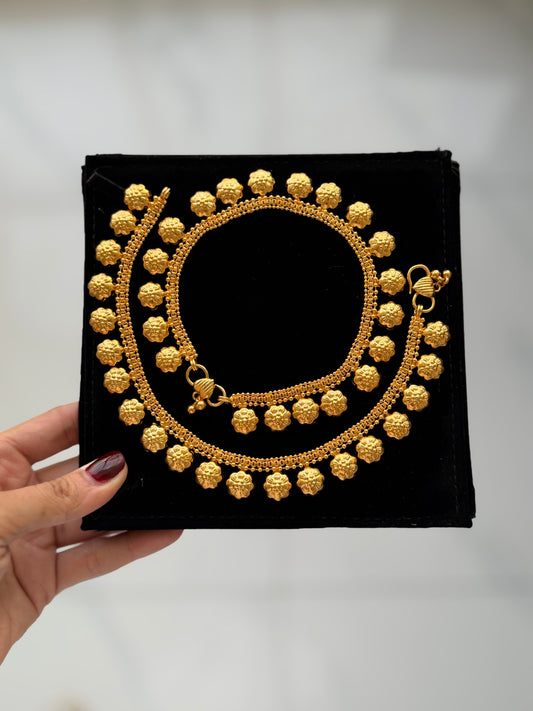 Gold Plated Minimalistic Anklets