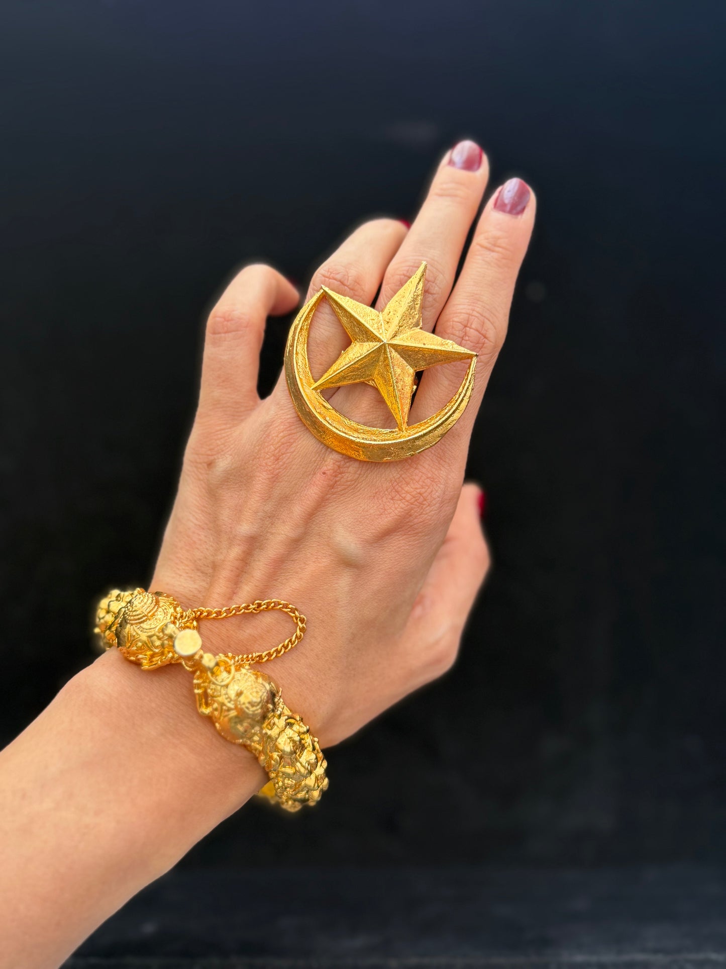 Gold Plated Chandtara Ring