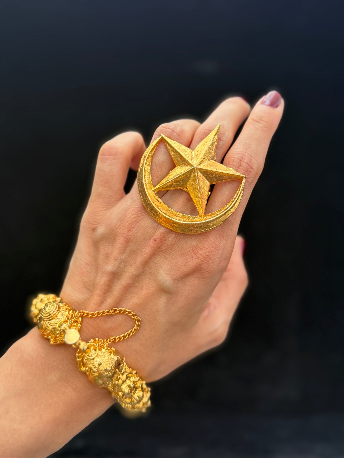 Gold Plated Chandtara Ring