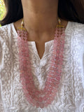 Pink opal Kharbooza Mala