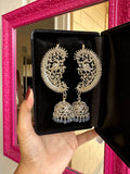 Blue sapphire Peacock Earcuffs