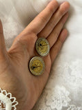 Vintage Real Coin studs