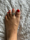 Pan Toe Ring in Silver Polish