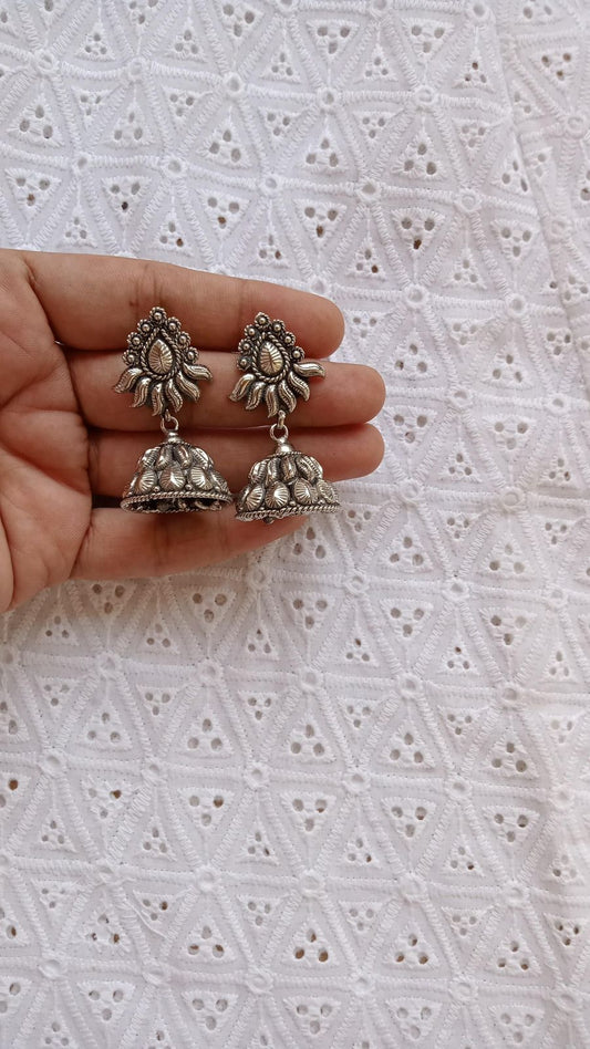 Traditional Silver Jhumke