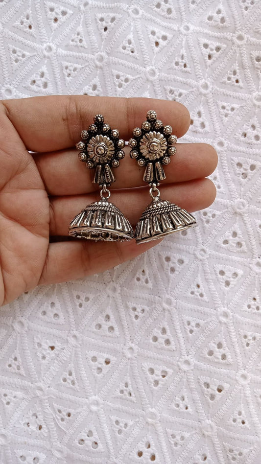 Traditional Silver Jhumke