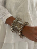 Silver Plated Paisley Kada SET