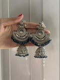 Silver Plated Swan Jhumke