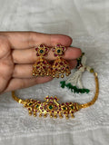 Gold Plated Peacock Choker Set