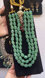 Emerald stone Mala