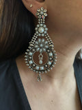 Traditional Antique Silver Earrings