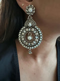 Traditional Antique Silver Earrings