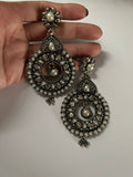 Traditional Antique Silver Earrings