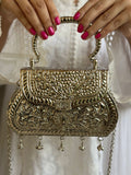 SILVER METAL CLUTCHES
