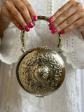SILVER METAL CLUTCHES