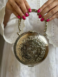 SILVER METAL CLUTCHES