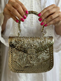 SILVER METAL CLUTCHES