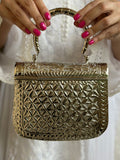 SILVER METAL CLUTCHES