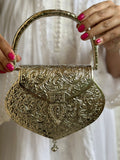 SILVER METAL CLUTCHES