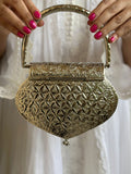 SILVER METAL CLUTCHES