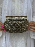 SILVER METAL CLUTCHES