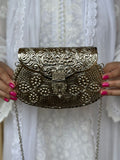 SILVER METAL CLUTCHES