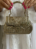 SILVER METAL CLUTCHES