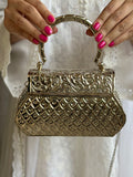 SILVER METAL CLUTCHES