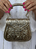 SILVER METAL CLUTCHES