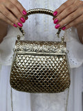SILVER METAL CLUTCHES