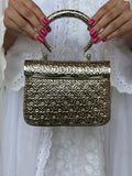 SILVER METAL CLUTCHES
