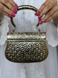 SILVER METAL CLUTCHES