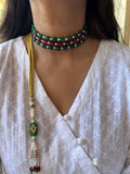 Emerald x Ruby Basic Beaded Choker