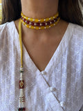 Yellow Jade x Ruby Basic Beaded Choker