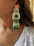 Zardoozi Emerald earrings