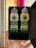 Zardoozi Emerald earrings