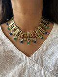 Antique Gold Meena Choker