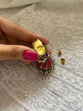 925 Silver Kundan Jhumke