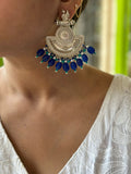 Lapis Swan Earrings