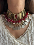 Old Ruby Afghan Choker