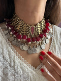Old Ruby Afghan Choker