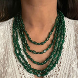 Semiprecious Emerald Mala