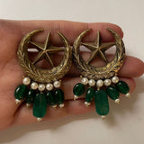 Chand Tara Emerald Earrings