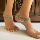 Vintage Afghan Silver Anklets (PAIR)