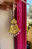 Gold Plated Teeqa with Pearls